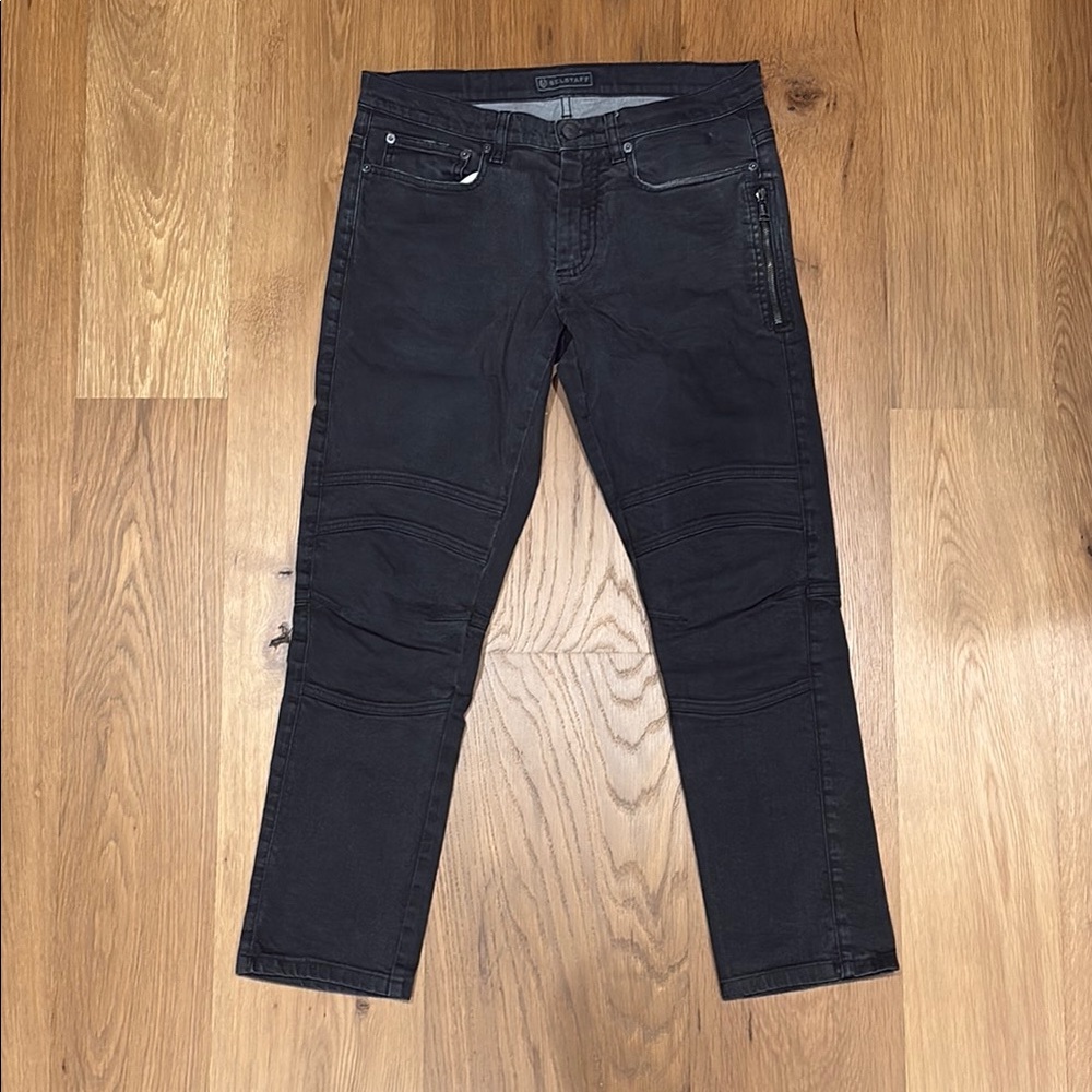 Mens Belstaff Relaxed Fit Jeans Size 30 BLACK